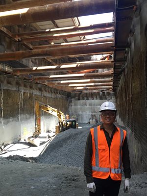 Vern Lee in a tunnel
